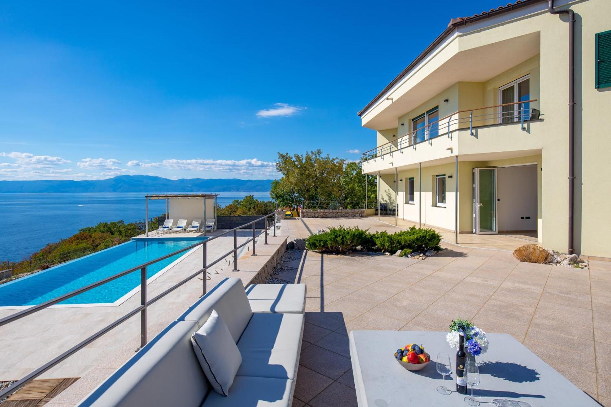 Luxury Villa Ostro With Pool & Krk Bridge View Kraljevica Exterior foto
